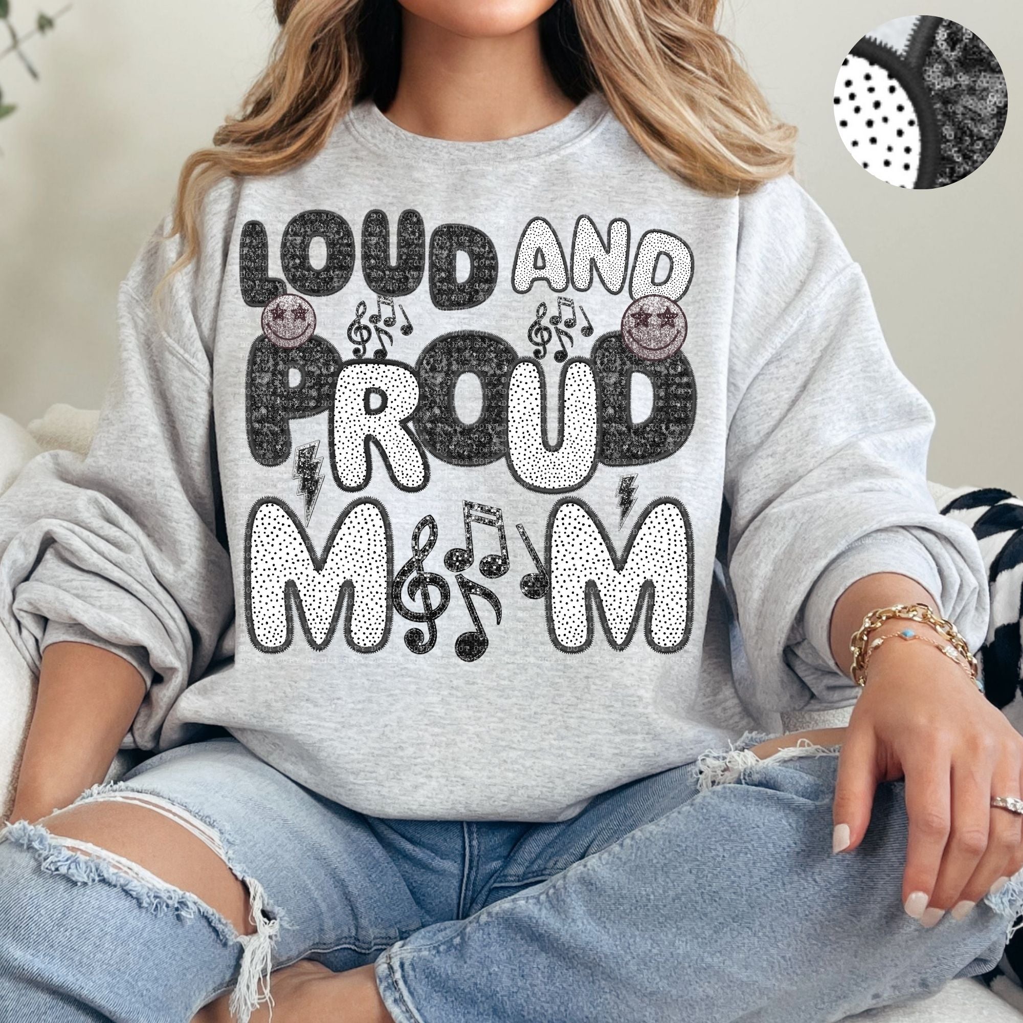 Custom Faux- Sequin Loud and Proud Sports Mom