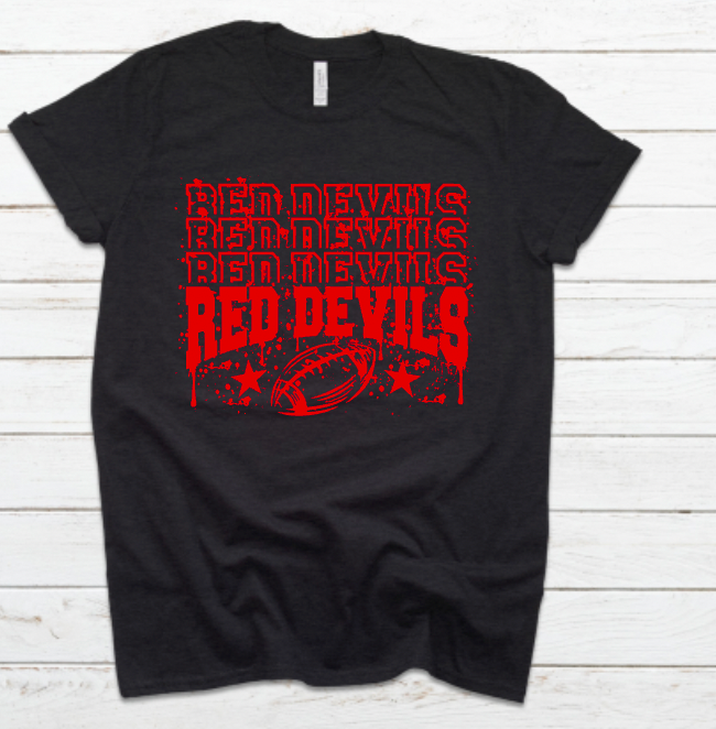 Red Devils Football Splatter