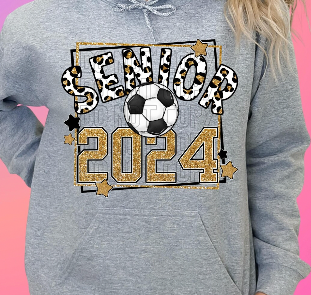 Senior Leopard Glitter Soccer (Include Colors) - 0