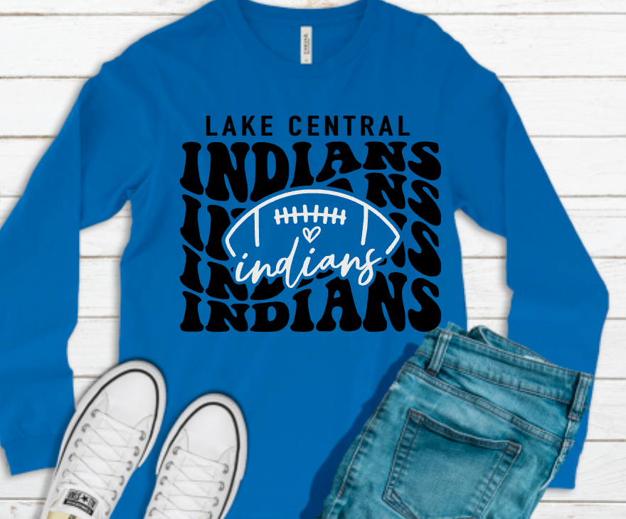 Lake Central Indians Football Retro Wave