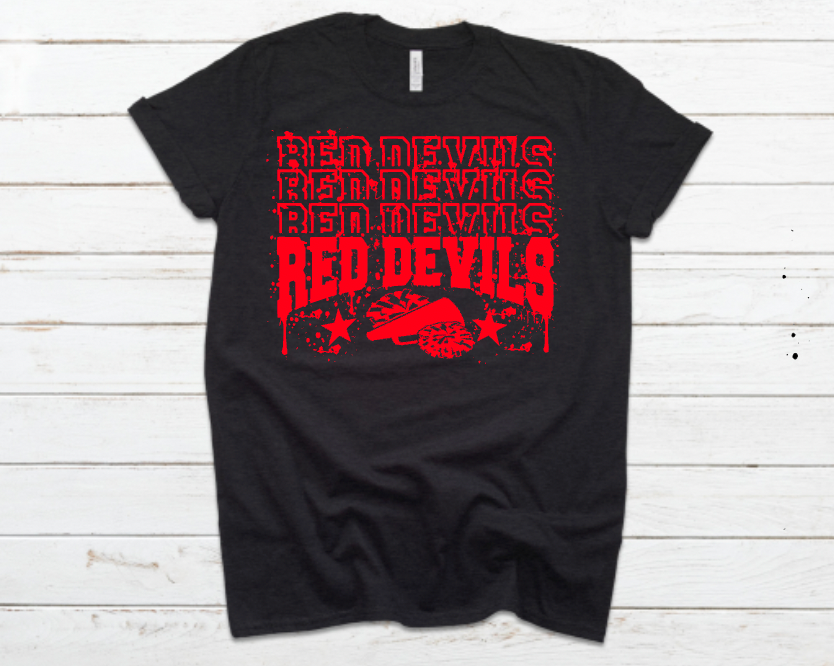 Red Devils Cheer Splatter