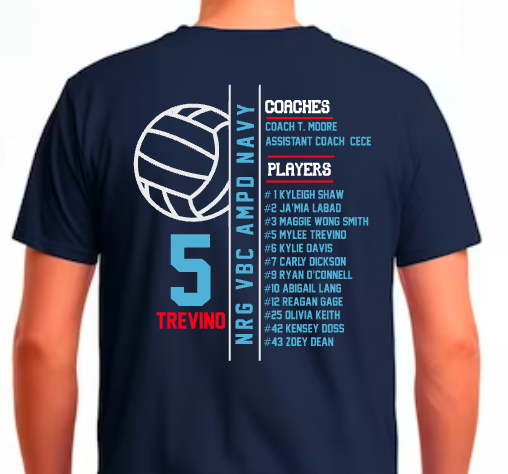 Roster Tee - Include Name and # in Personalization Box - 0