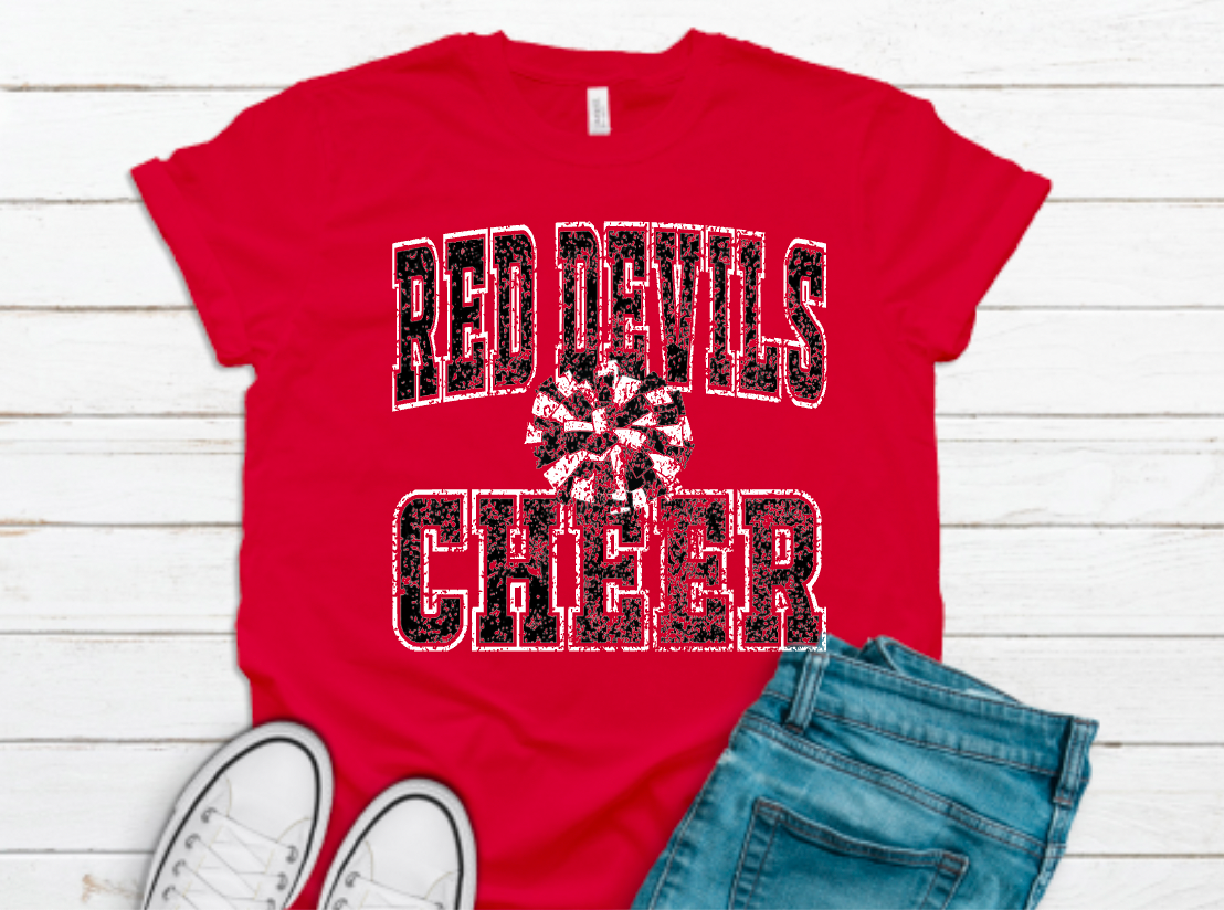 Red Devils Cheer Vintage Classic