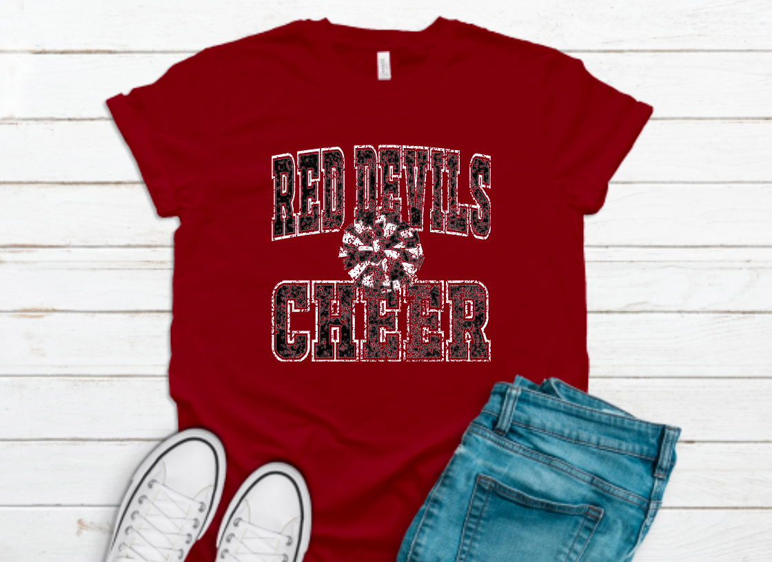 Red Devils Cheer Vintage Classic