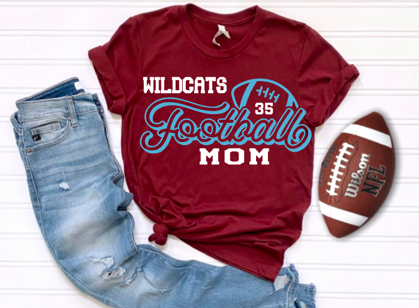 Personalized Wildcat Football Family Script