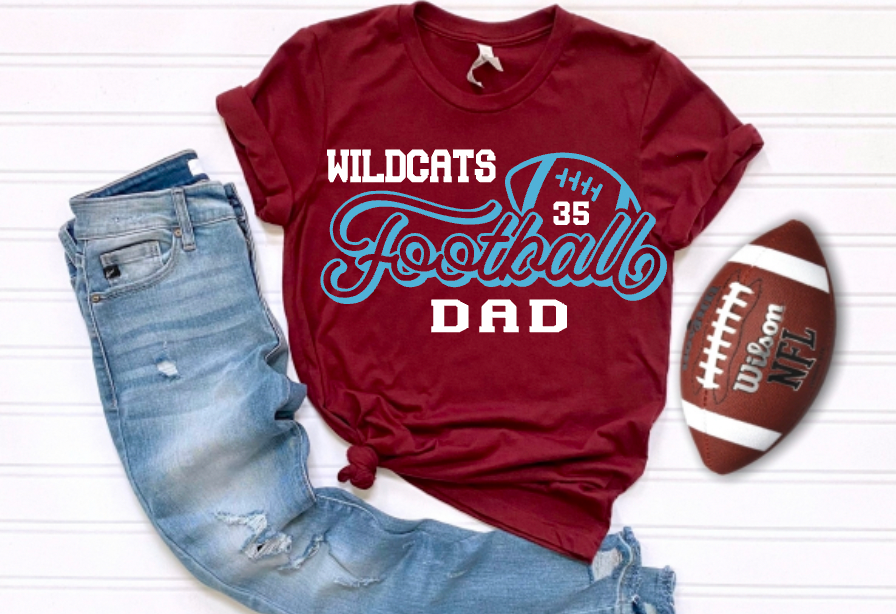 Personalized Wildcat Football Family Script