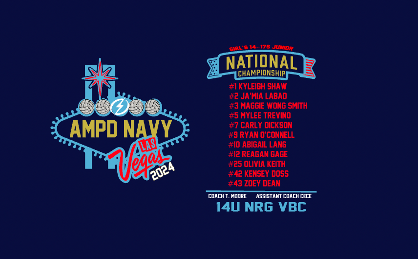 AMPD Navy Vegas Roster Tee