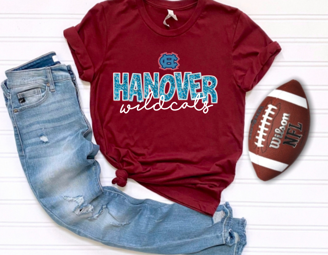 Faux-Sequin Hanover Wildcats