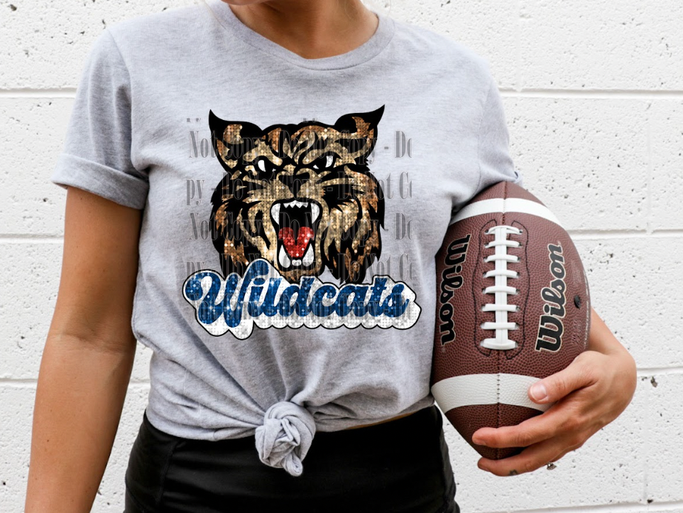 Faux-Sequin Wildcats