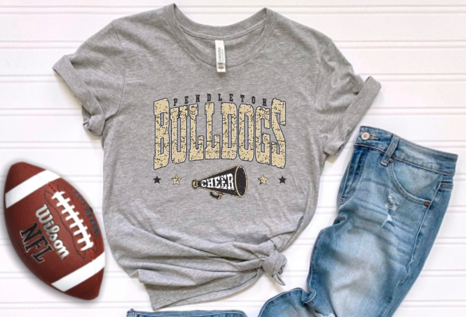 Pendleton Bulldogs Varsity Cheer Arch - Gold and Black