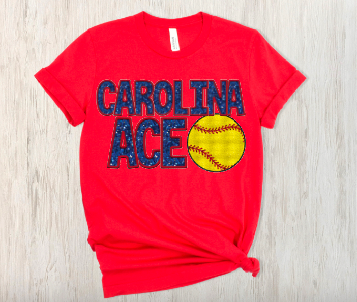 Faux-Sequin Carolina Ace Softball - 0