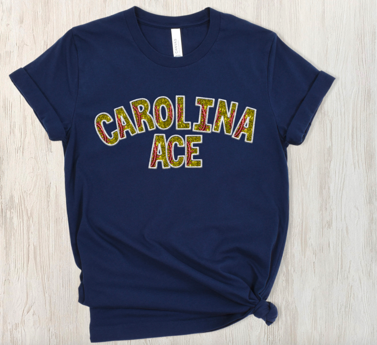 Faux-Sequin Carolina Ace Softball