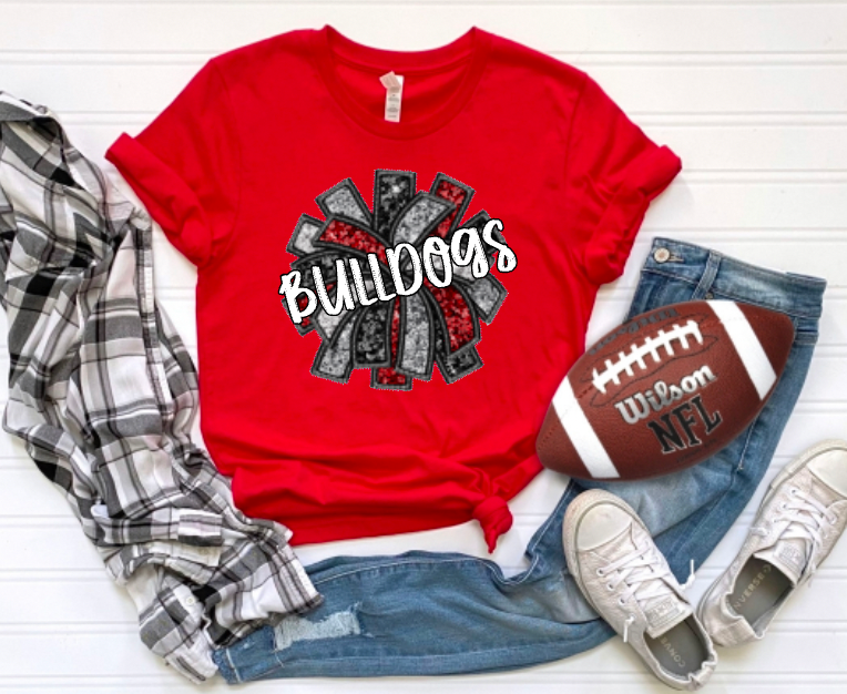 Bulldogs Faux-Sequin Pom