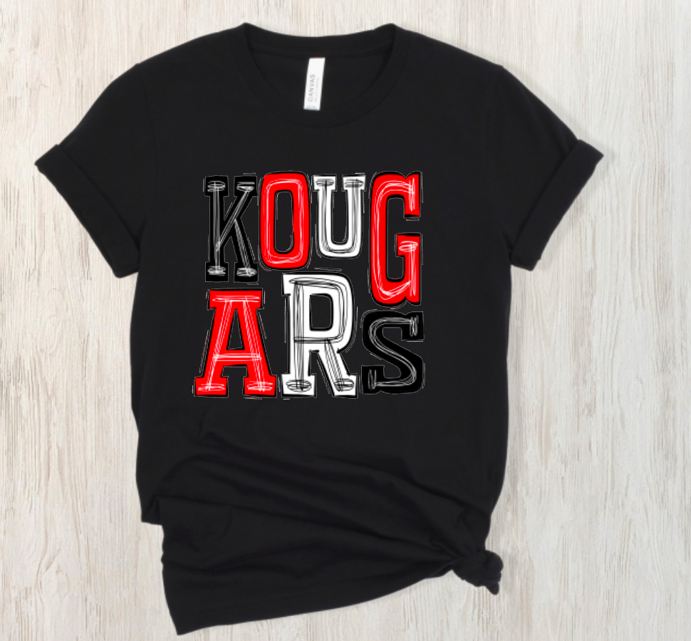 KV Kougars Sketch Text