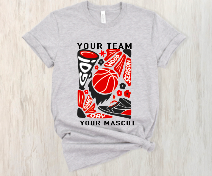 (YourTeam) Retro Groovy Basketball