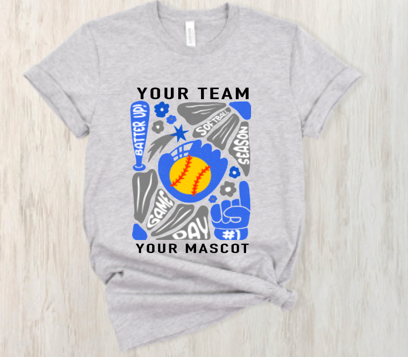 (YourTeam) Retro Groovy Softball