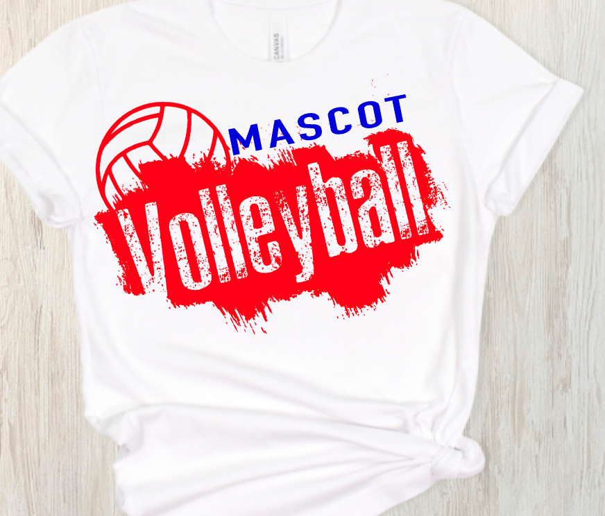 (YourTeam) Volleyball Grunge