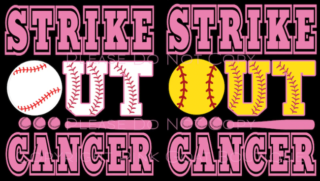 Strike Out Cancer - Baseball