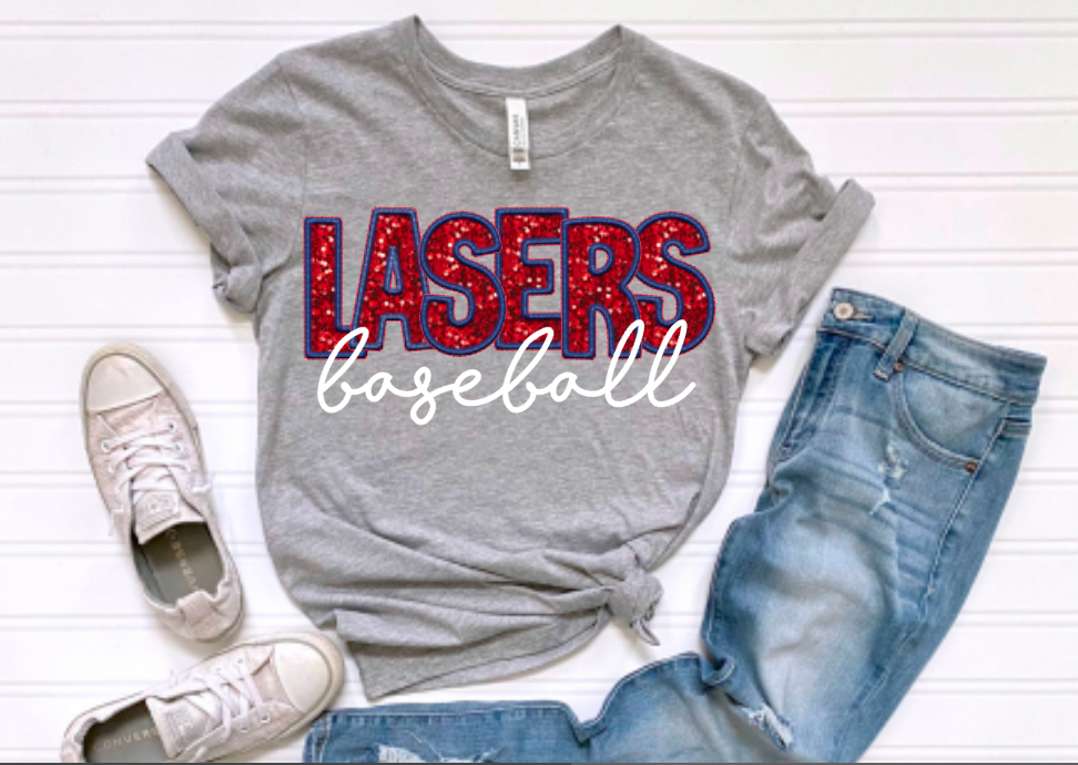 Faux-Sequin Lasers Baseball