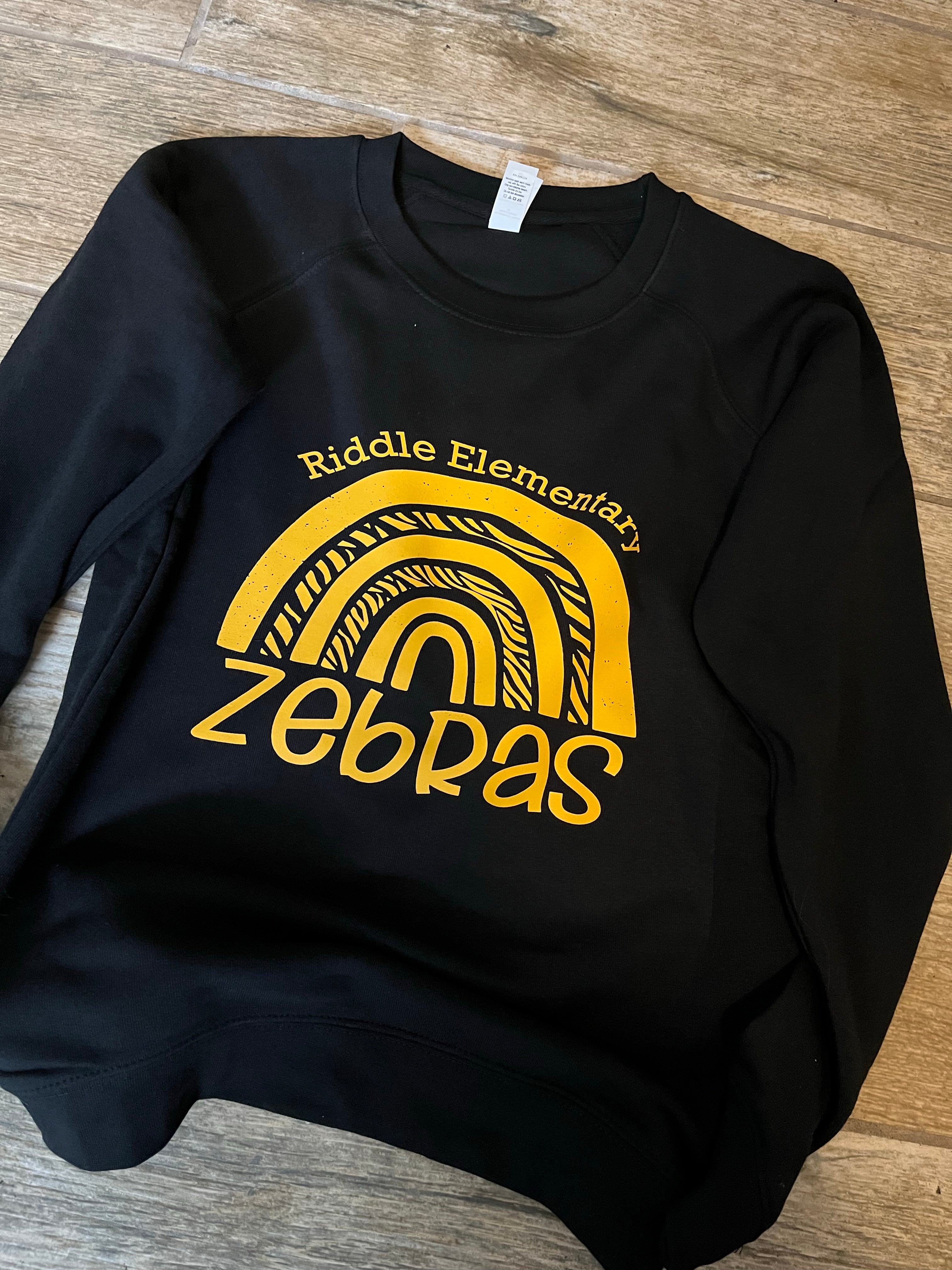 Zebras Rainbow (gold print- will not include Riddle Elementary)