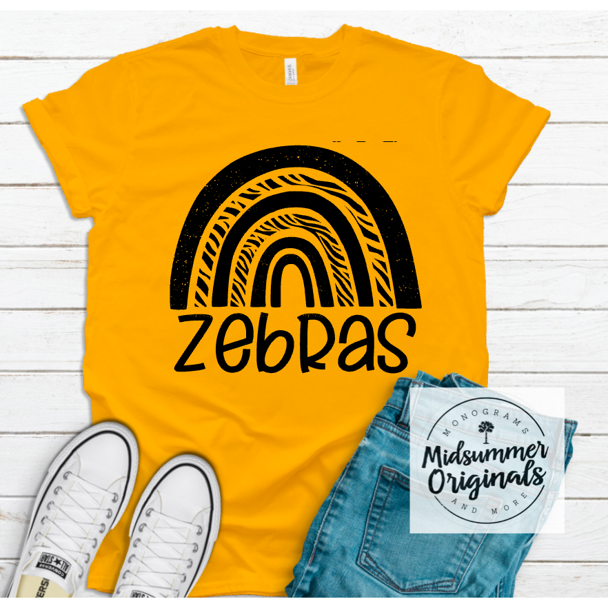 Zebras Rainbow (gold print- will not include Riddle Elementary) - 0