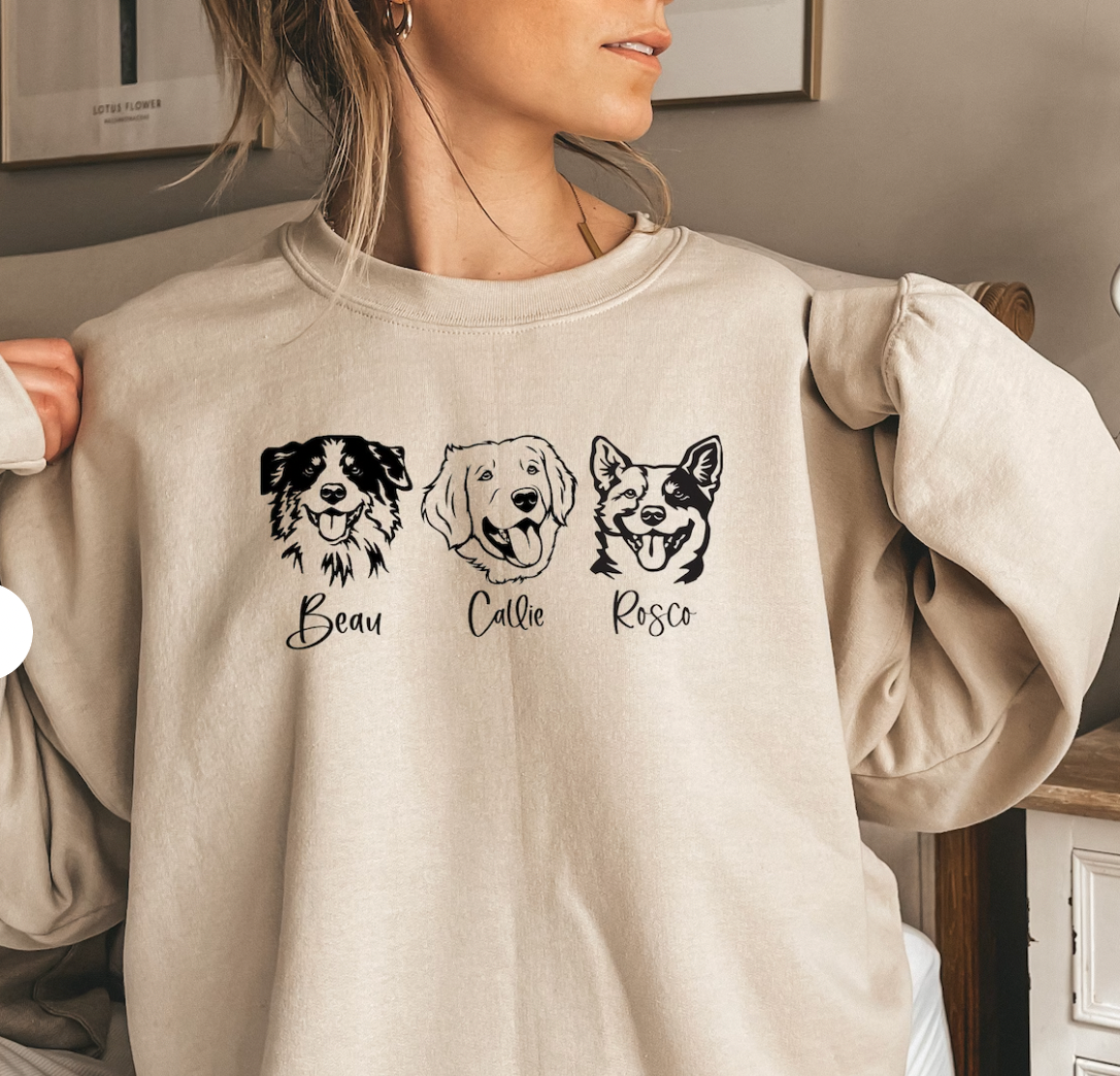 Personalized Dog Face Tee - 0