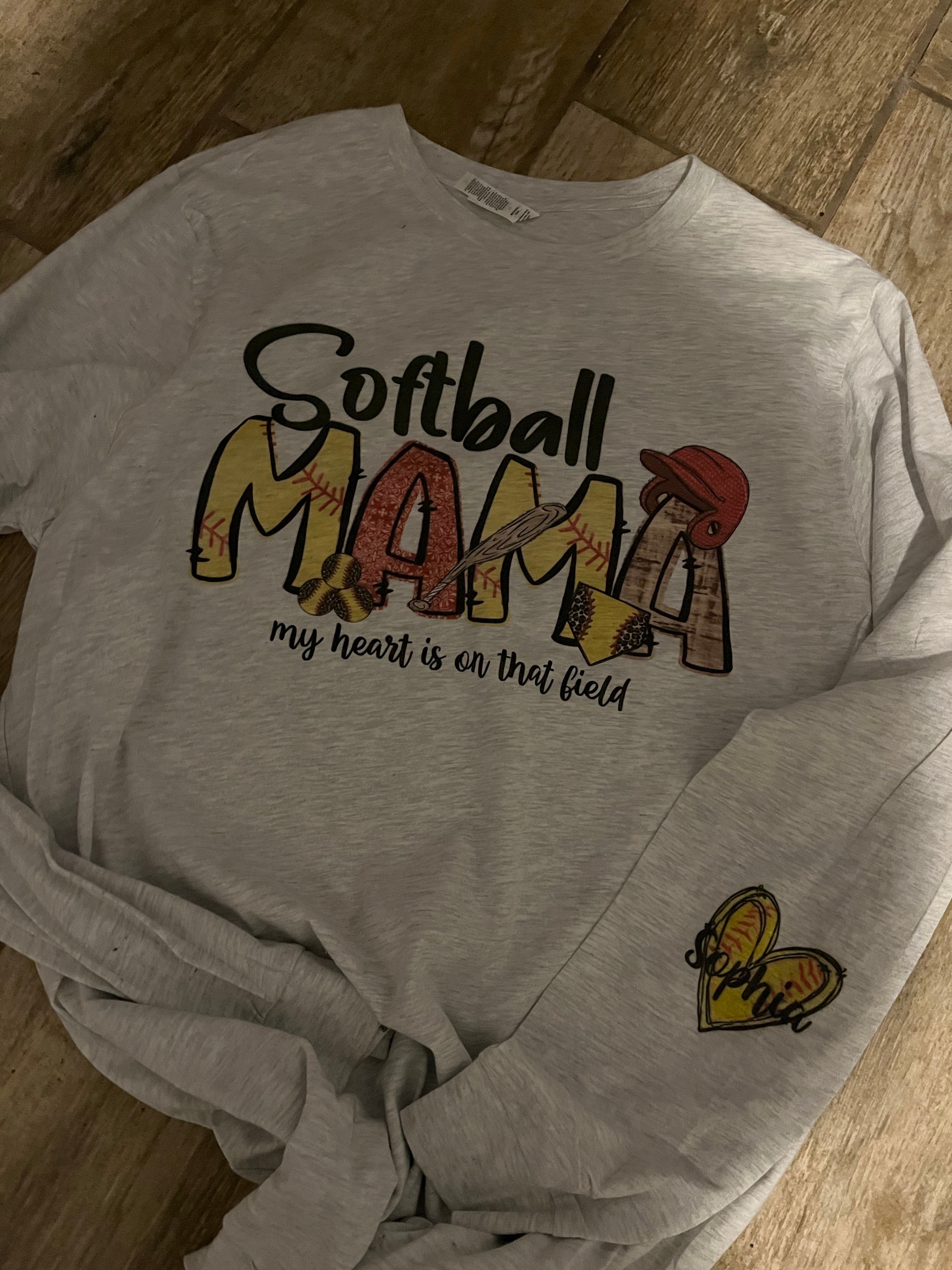 Softball Mama- Heart on Field