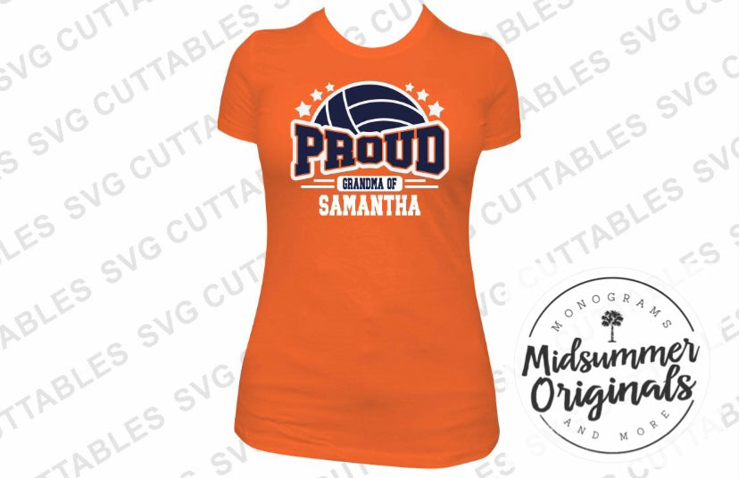 Loud and Proud Volleyball Dad/Mom/Family (personalized)