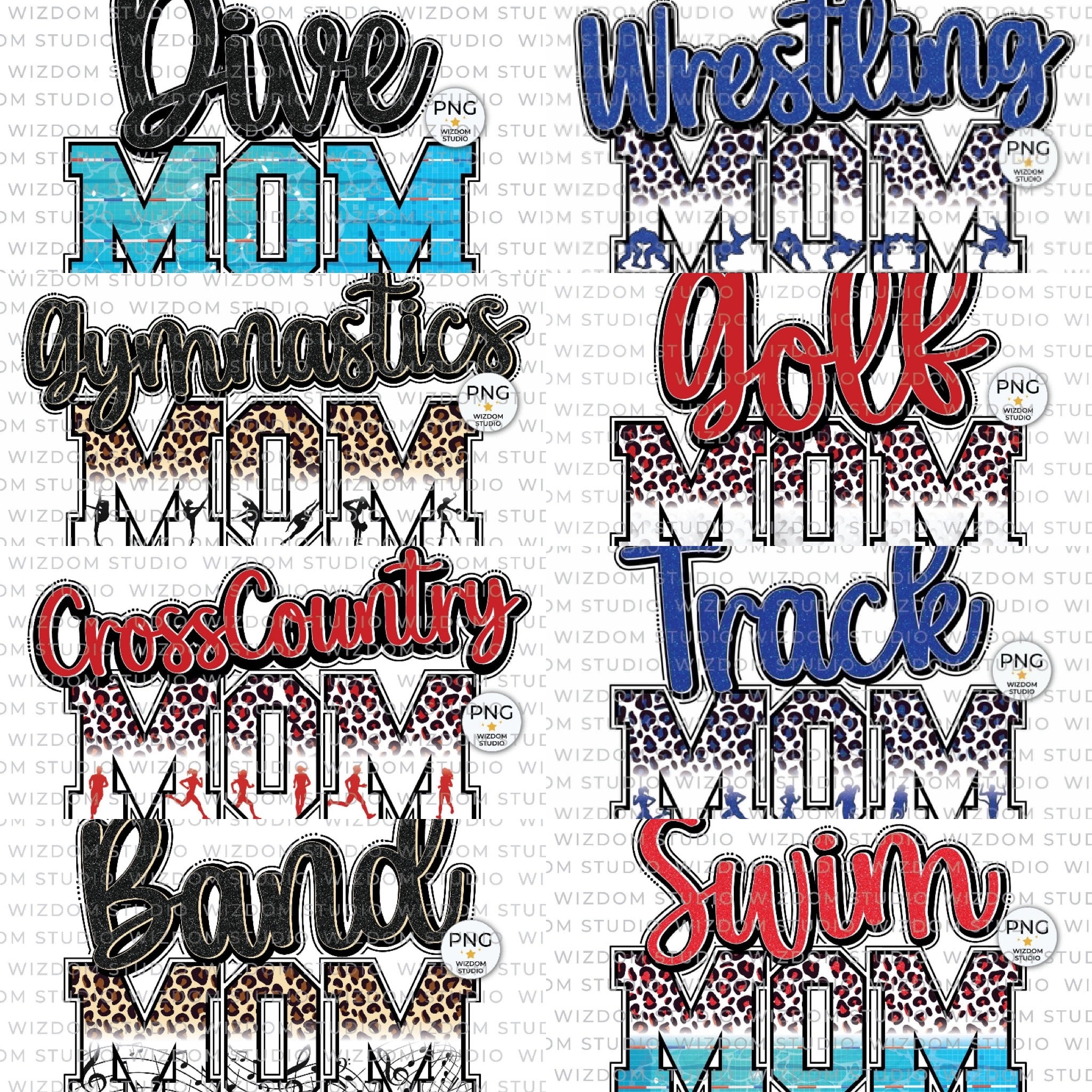 Leopard Sports Mom 2 (personalize with name, number, font color)