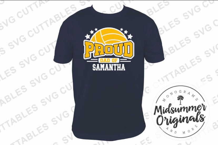 Loud and Proud Volleyball Dad/Mom/Family (personalized)